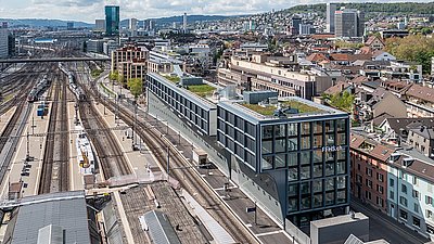 Nachhaltigkeit wird am Gleisarena FFHS Campus in Zürich täglich gelebt