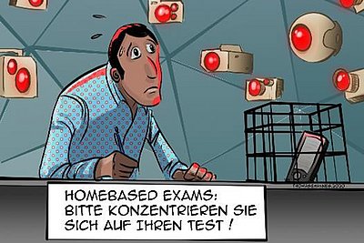 Die Prüfung zuhause am Schreibtisch