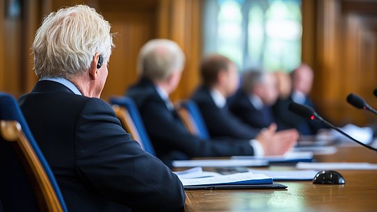 Mitglieder eines Verwaltungsrats am Tisch